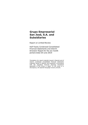 Thumbnail Grupo Empresarial San José Financial Statement 2019-h1