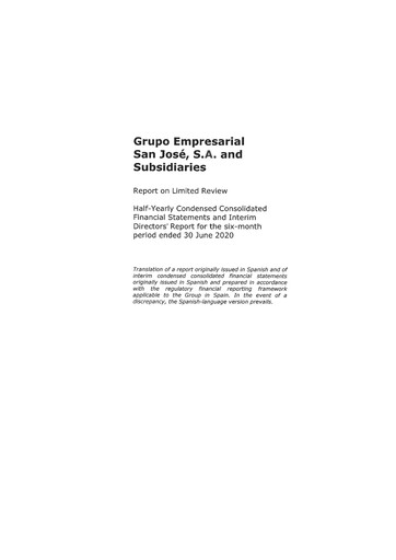 Thumbnail Grupo Empresarial San José Financial Statement 2020-h1