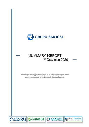 Thumbnail Grupo Empresarial San José Quarterly Report 2020-q1