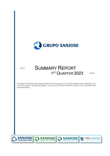Thumbnail Grupo Empresarial San José Quarterly Report 2023-q1
