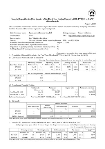Thumbnail Japan Airport Terminal Quarterly Report 2010-q1