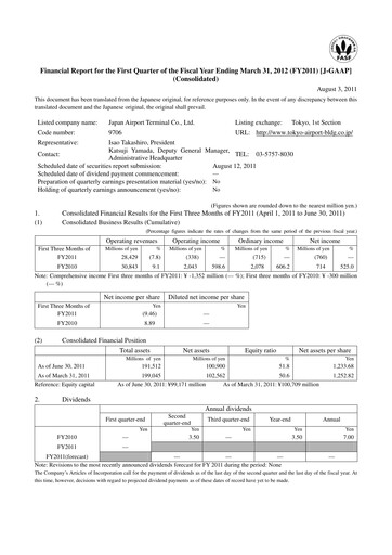 Thumbnail Japan Airport Terminal Quarterly Report 2011-q1