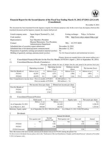 Thumbnail Japan Airport Terminal Quarterly Report 2011-q2