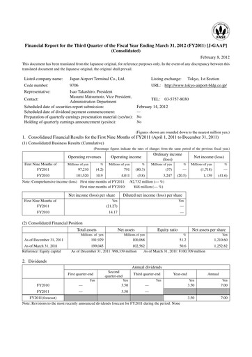 Thumbnail Japan Airport Terminal Quarterly Report 2011-q3
