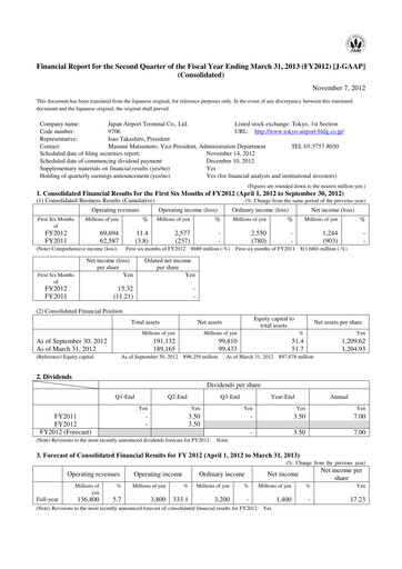Thumbnail Japan Airport Terminal Quarterly Report 2012-q2
