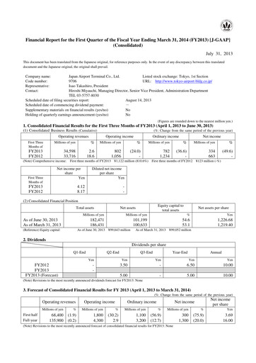 Thumbnail Japan Airport Terminal Quarterly Report 2013-q1