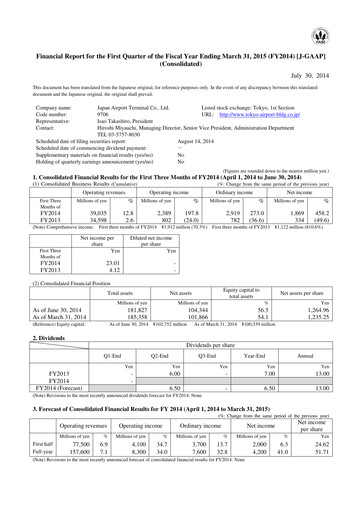 Thumbnail Japan Airport Terminal Quarterly Report 2014-q1