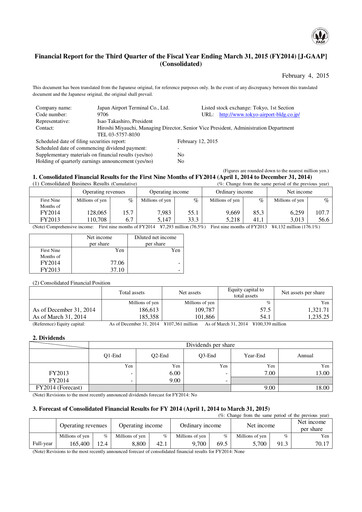 Thumbnail Japan Airport Terminal Quarterly Report 2014-q3