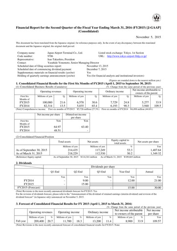 Thumbnail Japan Airport Terminal Quarterly Report 2015-q2