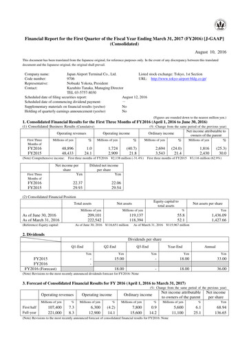 Thumbnail Japan Airport Terminal Quarterly Report 2016-q1