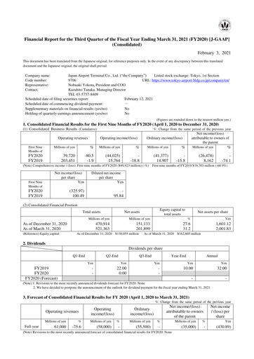 Thumbnail Japan Airport Terminal Quarterly Report 2020-q3