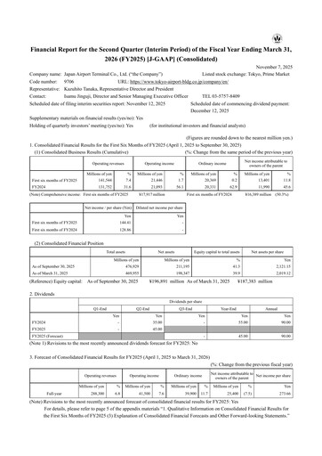 Thumbnail Japan Airport Terminal Quarterly Report 2025-q2