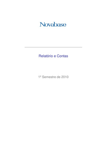 Miniature Novabase Rapport semestriel 2010-h1