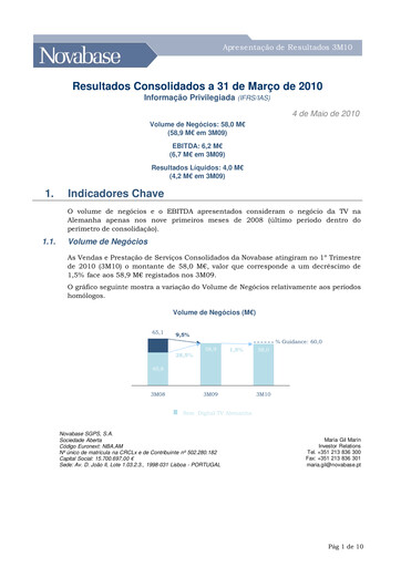 Thumbnail Novabase Quarterly Report 2010-q1