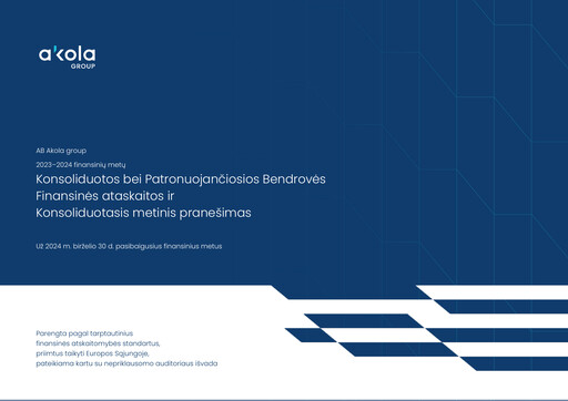 Vorschaubild AB Akola Group Finanzmitteilung 2023-2024