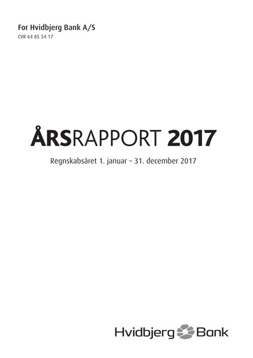 Thumbnail Hvidbjerg Bank Annual Report 2017