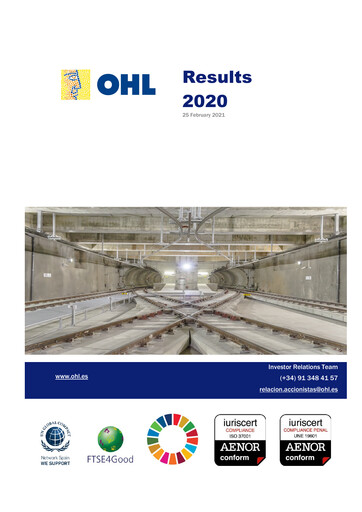 Thumbnail Obrascón Huarte Lain Financial Report 2020