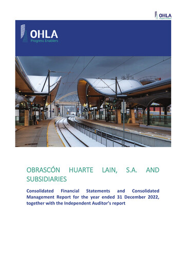 Thumbnail Obrascón Huarte Lain Financial Statement 2022