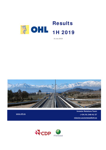 Thumbnail Obrascón Huarte Lain Half-year Report 2019
