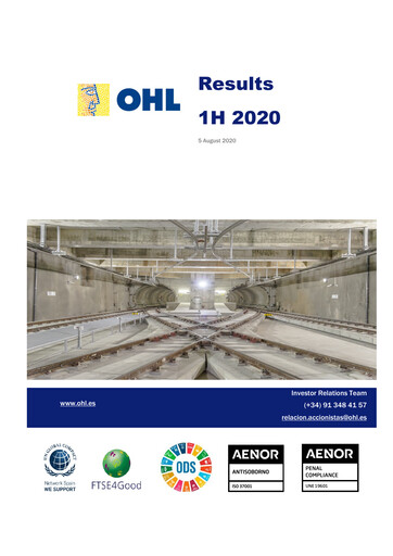 Thumbnail Obrascón Huarte Lain Half-year Report 2020
