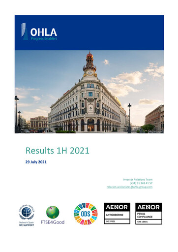 Thumbnail Obrascón Huarte Lain Half-year Report 2021