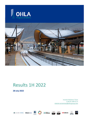 Thumbnail Obrascón Huarte Lain Half-year Report 2022