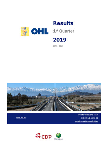 Thumbnail Obrascón Huarte Lain Quarterly Report 2019-q1