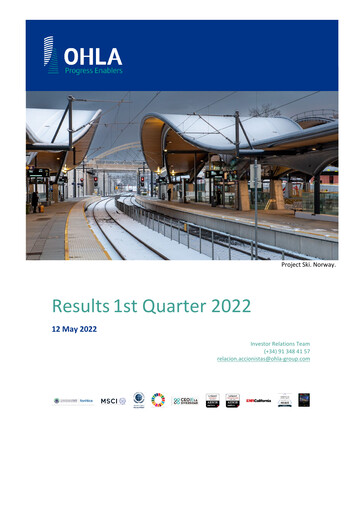 Thumbnail Obrascón Huarte Lain Quarterly Report 2022-q1