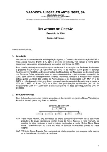 Thumbnail Vista Alegre Atlantis Financial Statement 2008