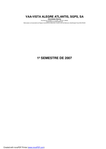 Thumbnail Vista Alegre Atlantis Half-year Report 2007-h1
