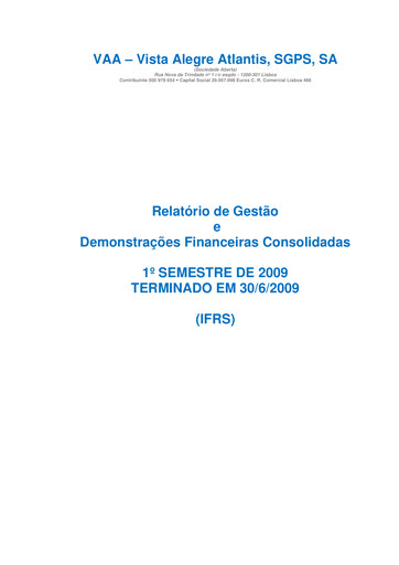 Thumbnail Vista Alegre Atlantis Half-year Report 2009-h1