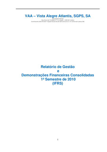 Thumbnail Vista Alegre Atlantis Half-year Report 2010-h1