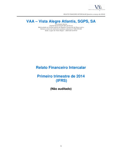 Thumbnail Vista Alegre Atlantis Quarterly Report 2014-q1