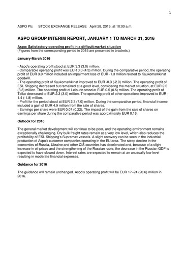 Thumbnail Aspo Oyj Quarterly Report 2016-q1