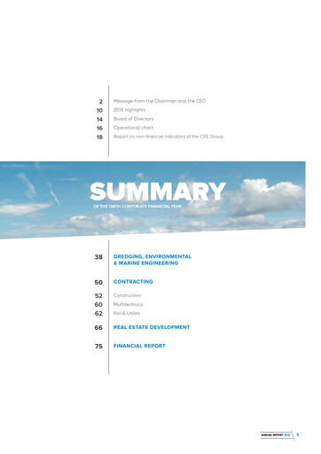 Thumbnail Compagnie d'Entreprises CFE Annual Report 2018