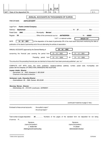 Thumbnail Agfa-Gevaert Annual Report 2001