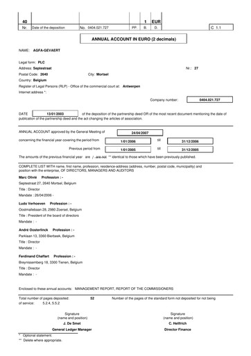 Thumbnail Agfa-Gevaert Annual Report 2006