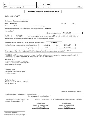 Thumbnail Agfa-Gevaert Annual Report 2005