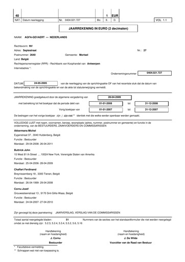 Thumbnail Agfa-Gevaert Annual Report 2008