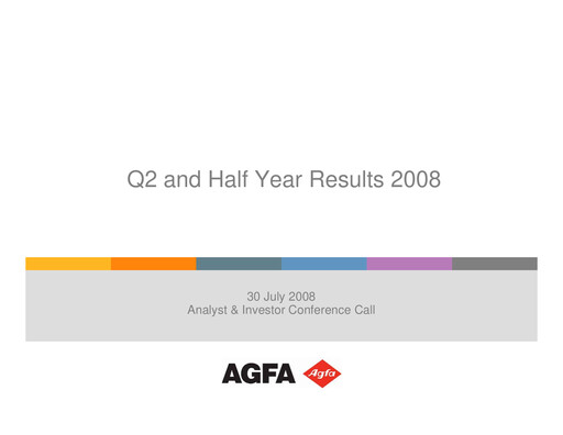 Vorschaubild Agfa-Gevaert Halbjahresbericht 2008-h1