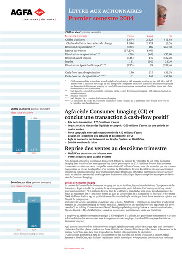 Vorschaubild Agfa-Gevaert Halbjahresbericht 2004-h1