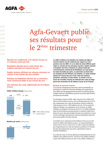 Vorschaubild Agfa-Gevaert Halbjahresbericht 2005-h1