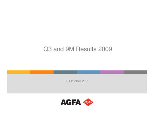 Thumbnail Agfa-Gevaert Quarterly Report 2009-q3