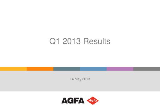 Thumbnail Agfa-Gevaert Quarterly Report 2013-q1