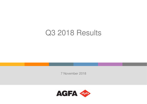 Thumbnail Agfa-Gevaert Quarterly Report 2018-q3