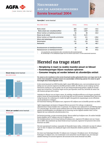 Thumbnail Agfa-Gevaert Quarterly Report 2004-q1