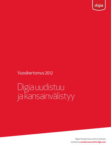 Thumbnail Digia Oyj Annual Report 2012