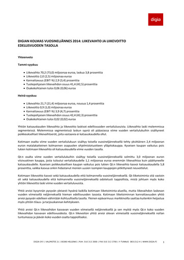 Thumbnail Digia Oyj Quarterly Report 2014-q3