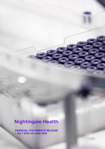 Vorschaubild Nightingale Health Finanzmitteilung 2024-2025