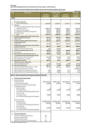Thumbnail DLF Quarterly Report 2013-q1